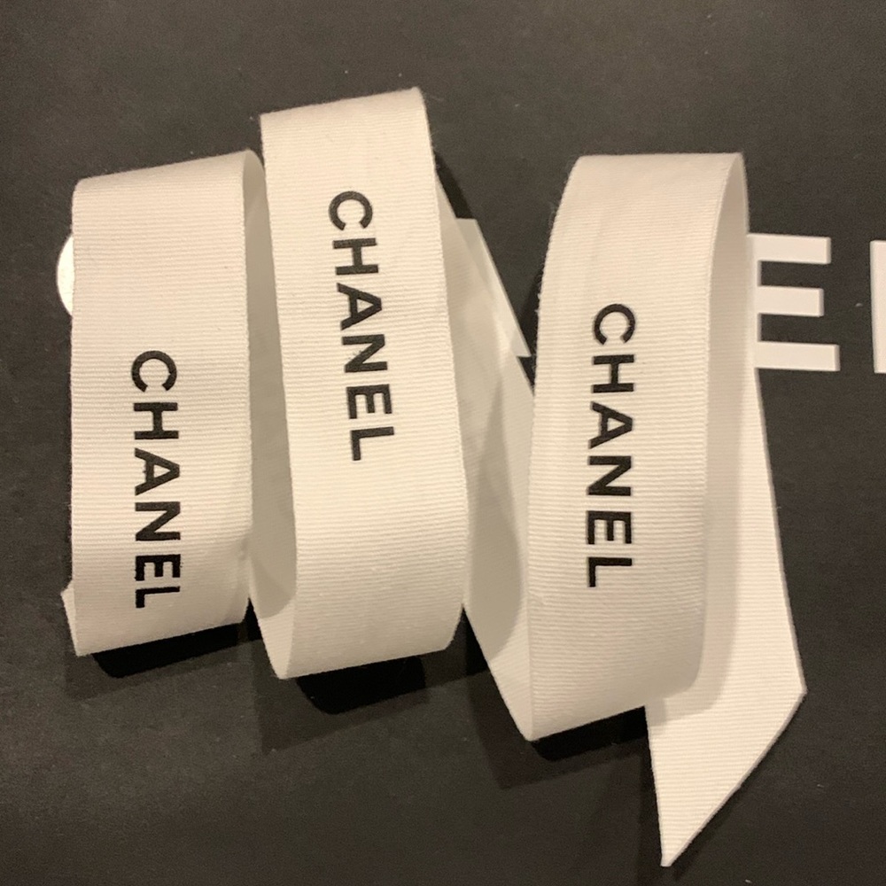 Chanel white ribbon